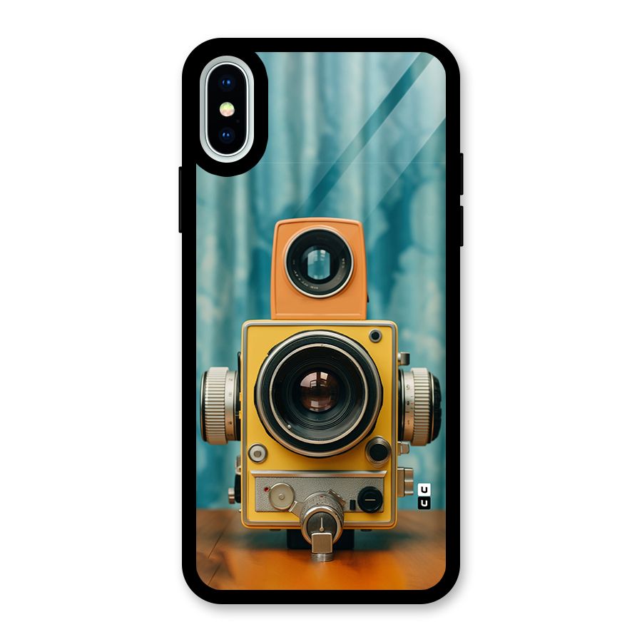 Retro Projector Glass Back Case for iPhone XS