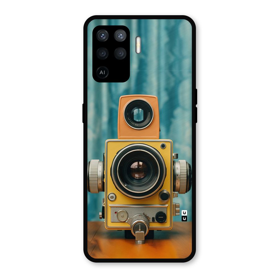 Retro Projector Metal Back Case for Oppo F19 Pro
