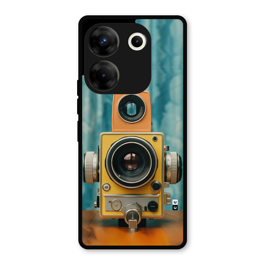 Retro Projector Metal Back Case for Tecno Camon 20 Pro