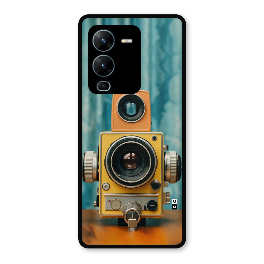 Retro Projector Metal Back Case for Vivo V25 Pro