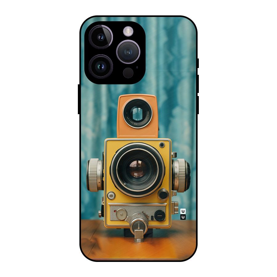 Retro Projector Metal Back Case for iPhone 14 Pro Max