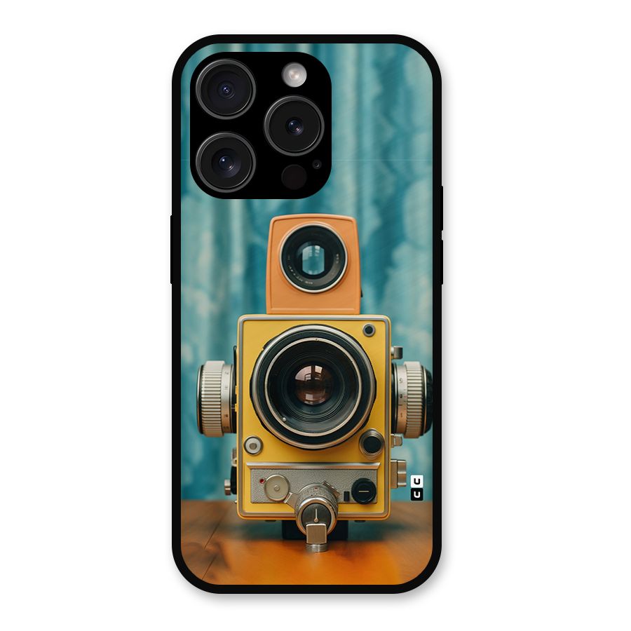 Retro Projector Metal Back Case for iPhone 15 Pro