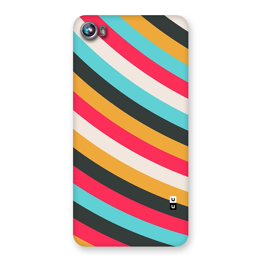 Retro Style Minimal Curves Back Case for Canvas Fire 4 (A107)