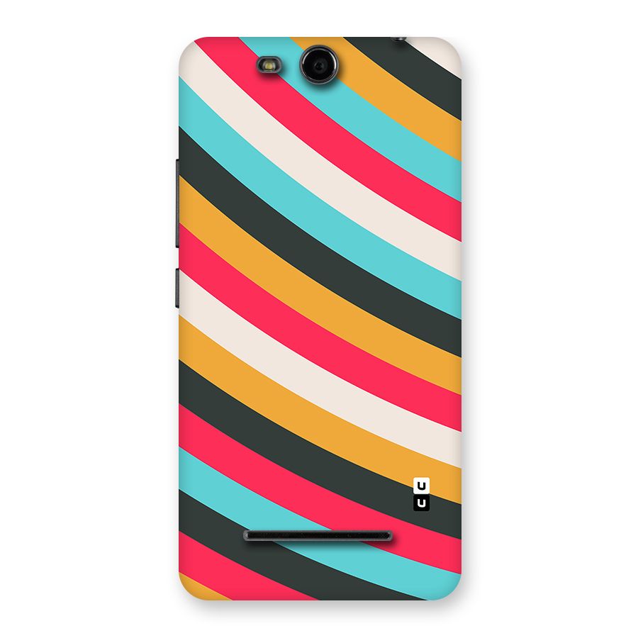 Retro Style Minimal Curves Back Case for Canvas Juice 3 Q392