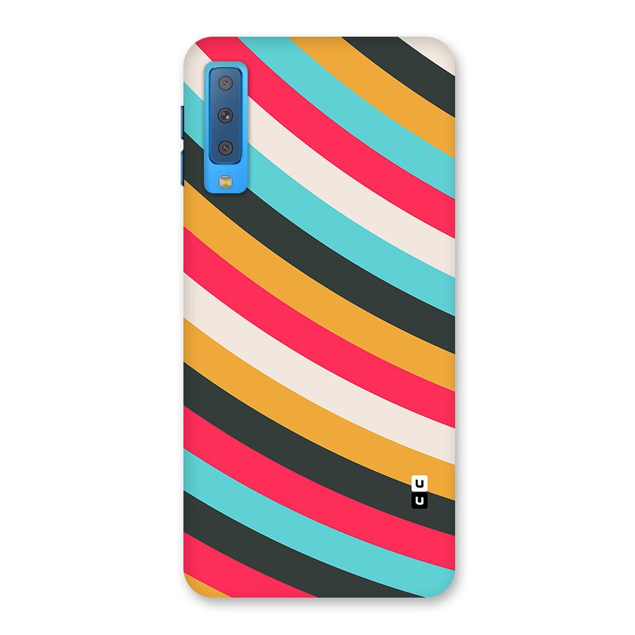 Retro Style Minimal Curves Back Case for Galaxy A7 (2018)