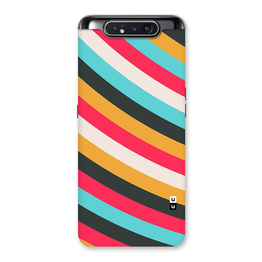 Retro Style Minimal Curves Back Case for Galaxy A80