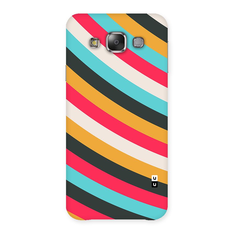 Retro Style Minimal Curves Back Case for Galaxy E7