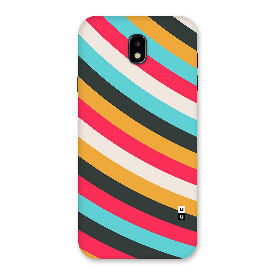 Retro Style Minimal Curves Back Case for Galaxy J7 Pro