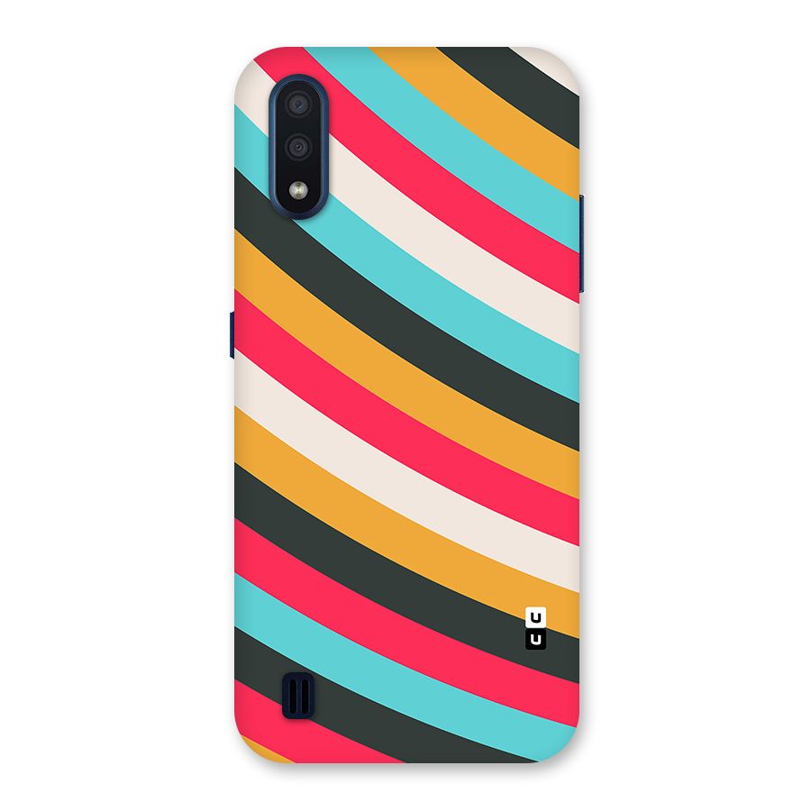 Retro Style Minimal Curves Back Case for Galaxy M01
