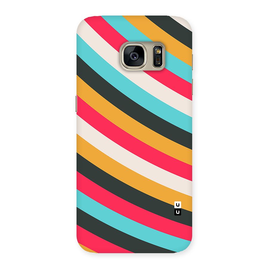 Retro Style Minimal Curves Back Case for Galaxy S7