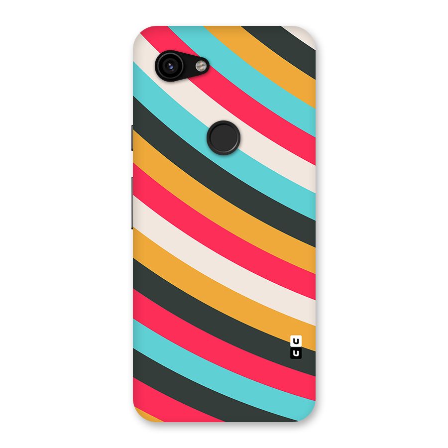 Retro Style Minimal Curves Back Case for Google Pixel 3a