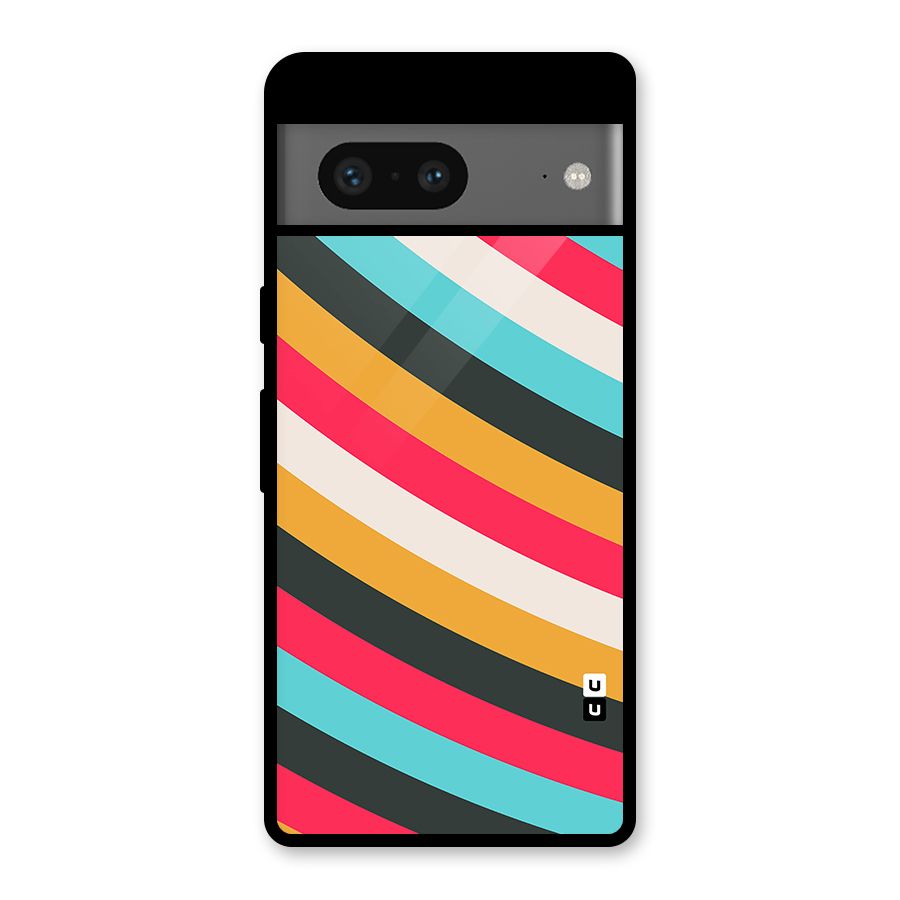 Retro Style Minimal Curves Glass Back Case for Google Pixel 7