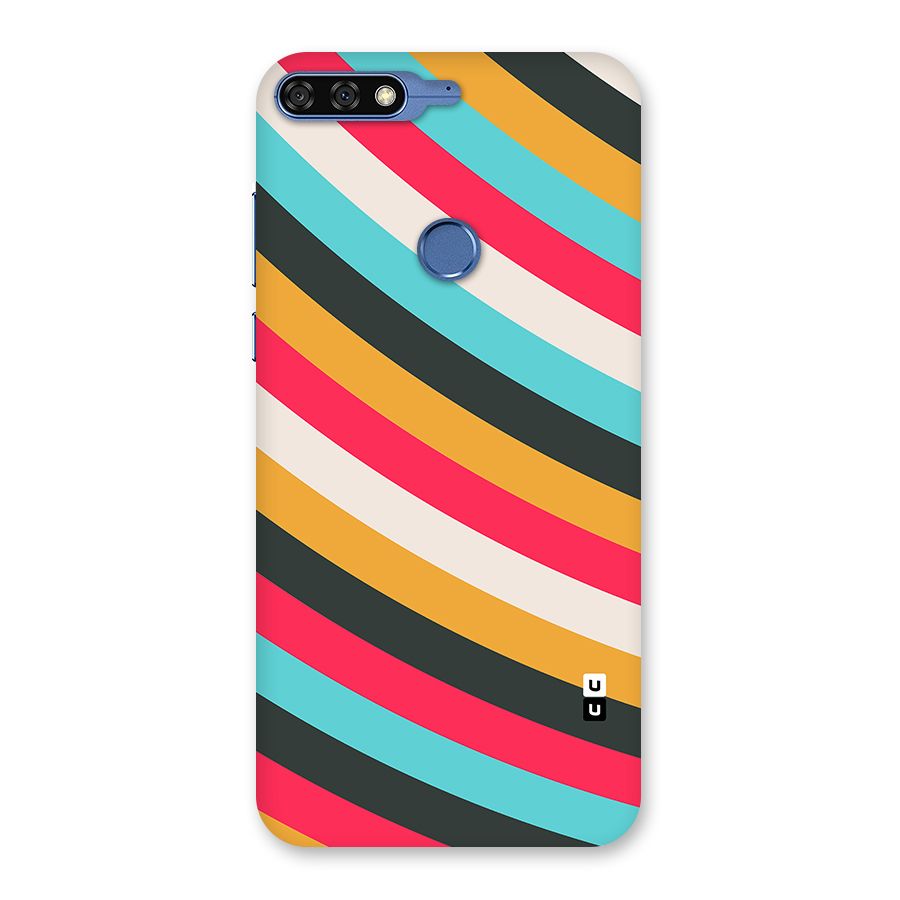Retro Style Minimal Curves Back Case for Honor 7C