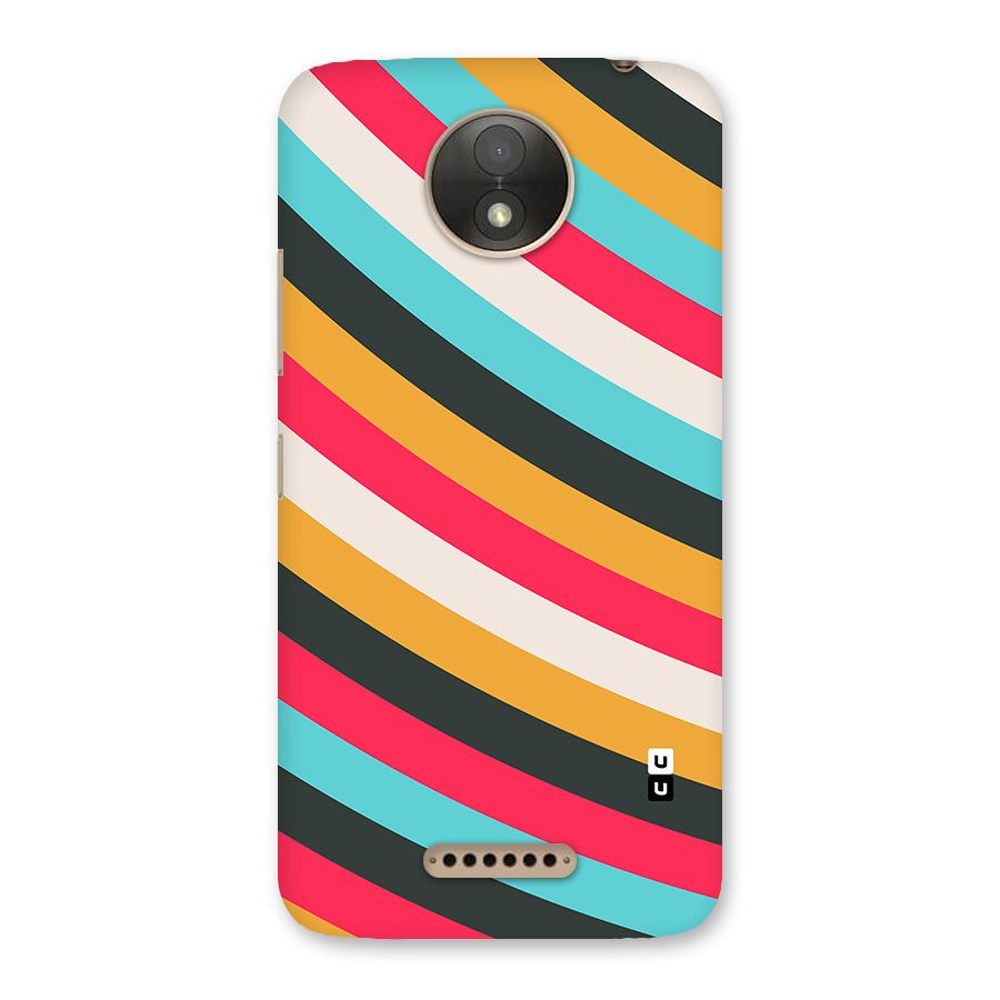 Retro Style Minimal Curves Back Case for Moto C Plus