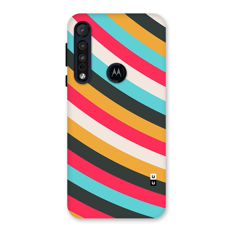 Retro Style Minimal Curves Back Case for Motorola One Macro