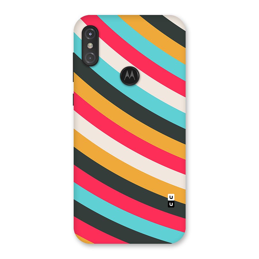 Retro Style Minimal Curves Back Case for Motorola One Power