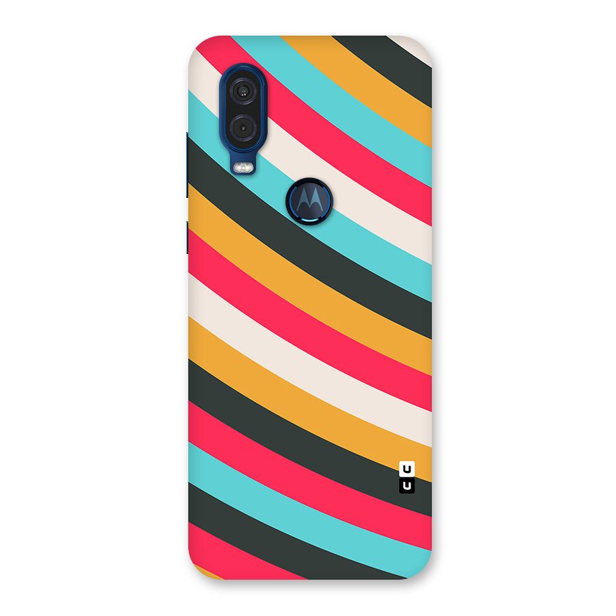 Retro Style Minimal Curves Back Case for Motorola One Vision