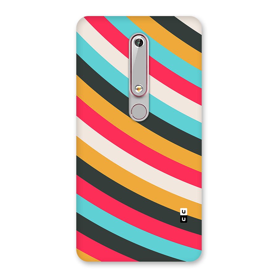 Retro Style Minimal Curves Back Case for Nokia 6.1