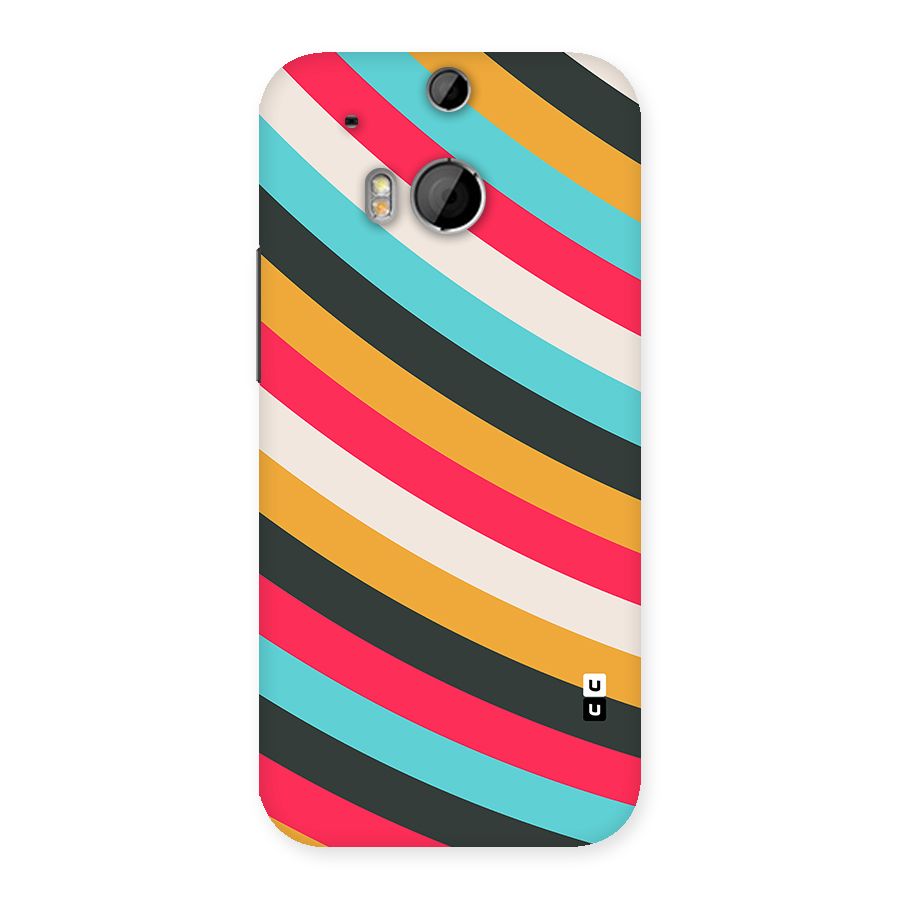 Retro Style Minimal Curves Back Case for One M8