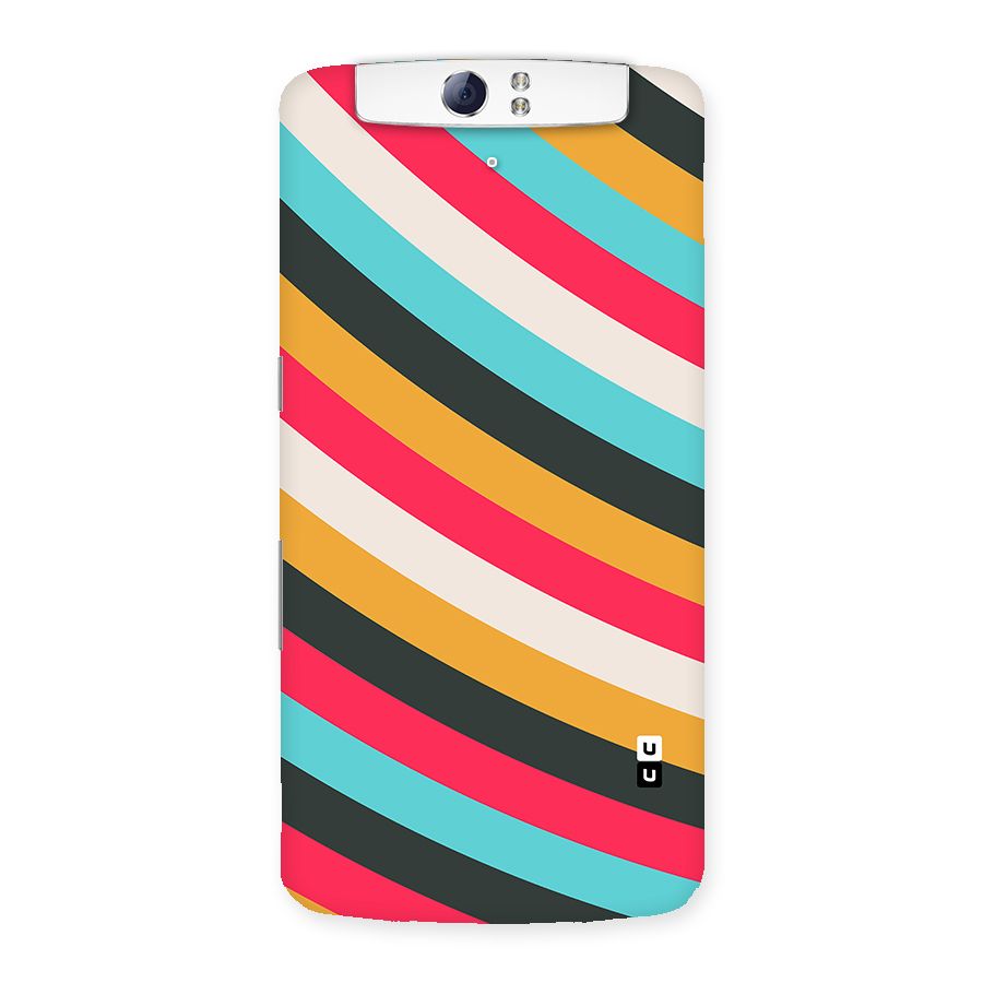 Retro Style Minimal Curves Back Case for Oppo N1
