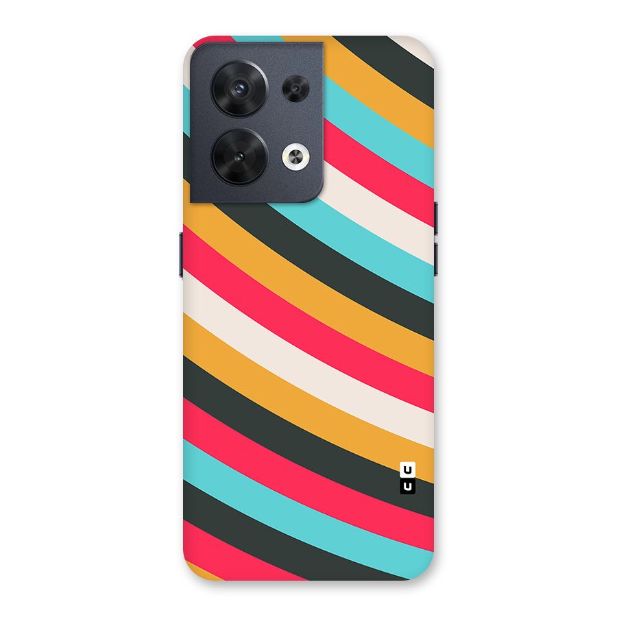 Retro Style Minimal Curves Back Case for Oppo Reno8 5G