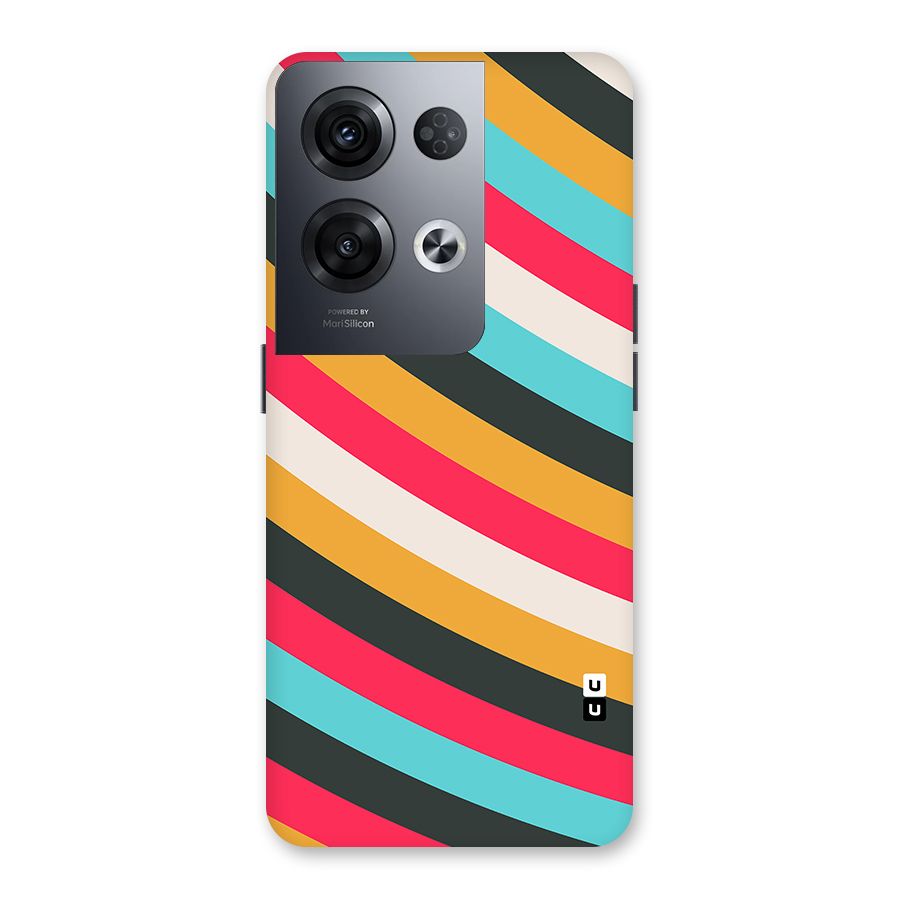 Retro Style Minimal Curves Back Case for Oppo Reno8 Pro 5G