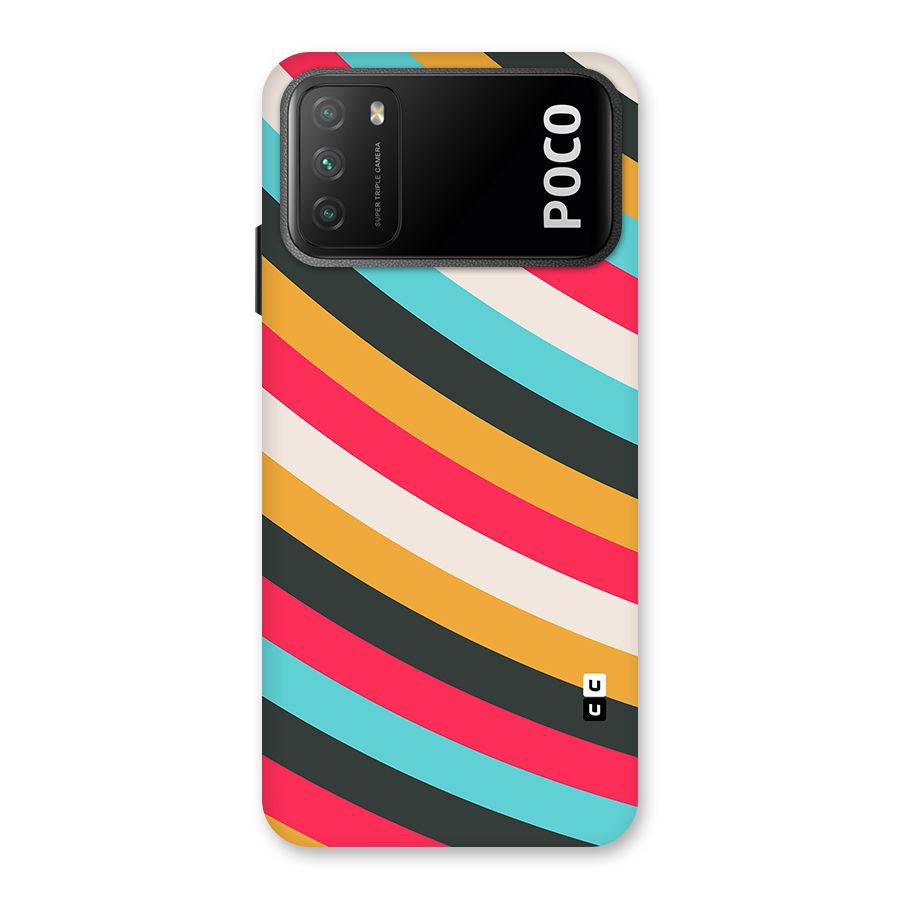 Retro Style Minimal Curves Back Case for Poco M3