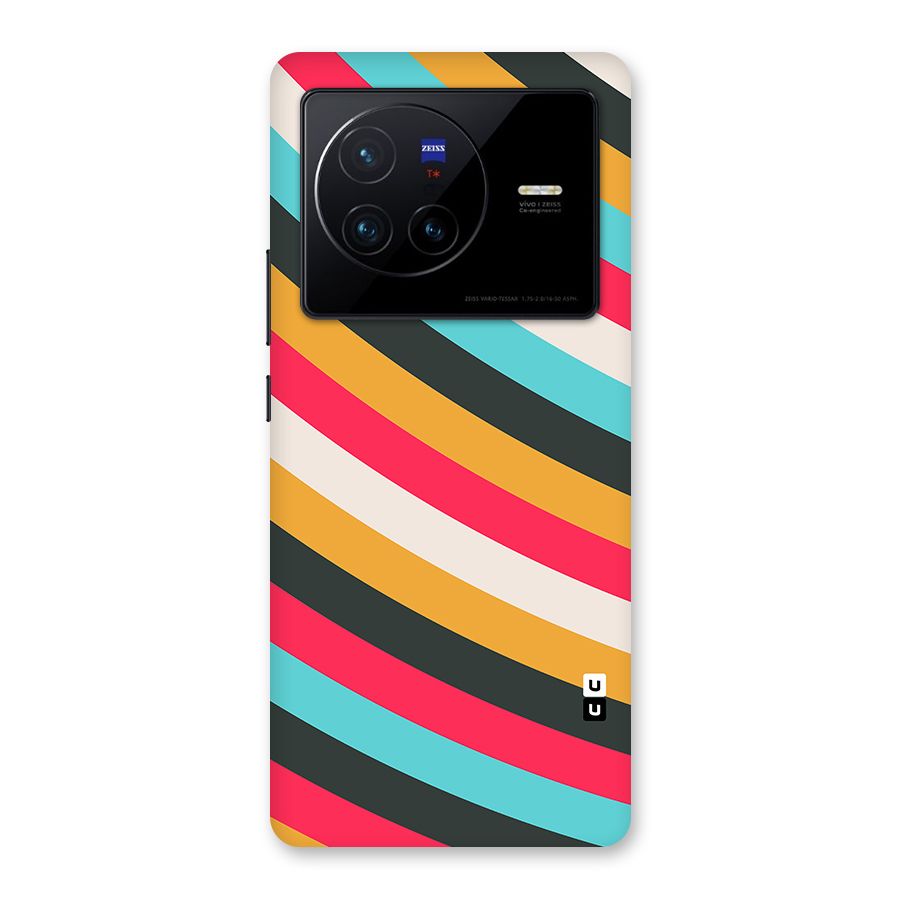 Retro Style Minimal Curves Back Case for Vivo X80