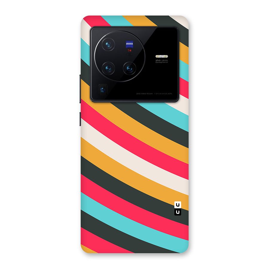 Retro Style Minimal Curves Back Case for Vivo X80 Pro