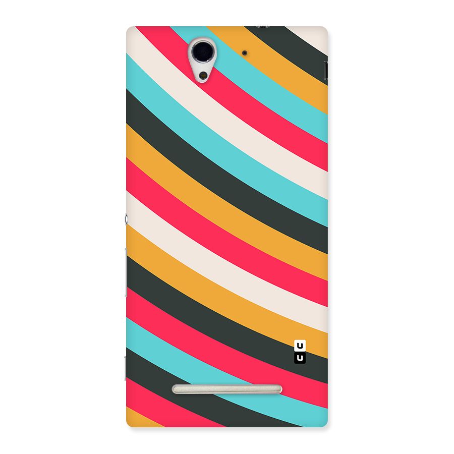 Retro Style Minimal Curves Back Case for Xperia C3
