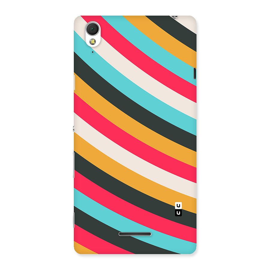 Retro Style Minimal Curves Back Case for Xperia T3