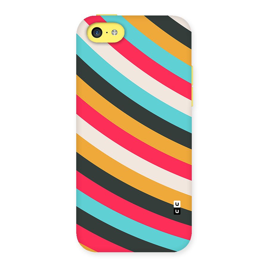Retro Style Minimal Curves Back Case for iPhone 5C