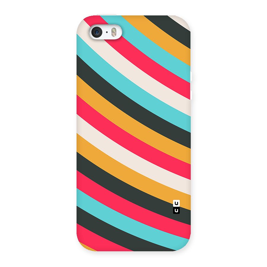 Retro Style Minimal Curves Back Case for iPhone SE 2016