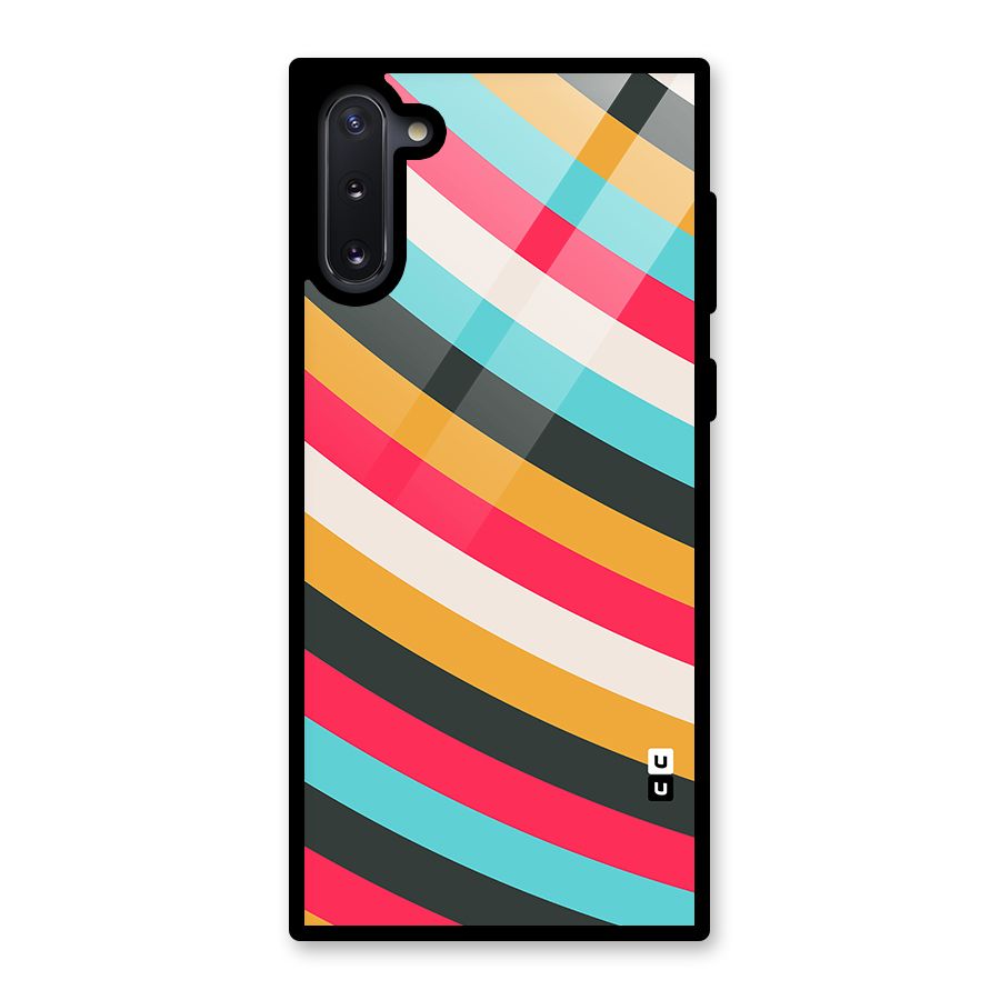 Retro Style Minimal Curves Glass Back Case for Galaxy Note 10