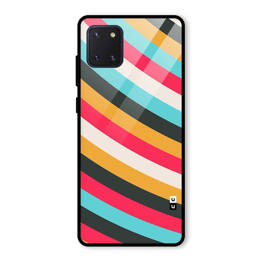 Retro Style Minimal Curves Glass Back Case for Galaxy Note 10 Lite