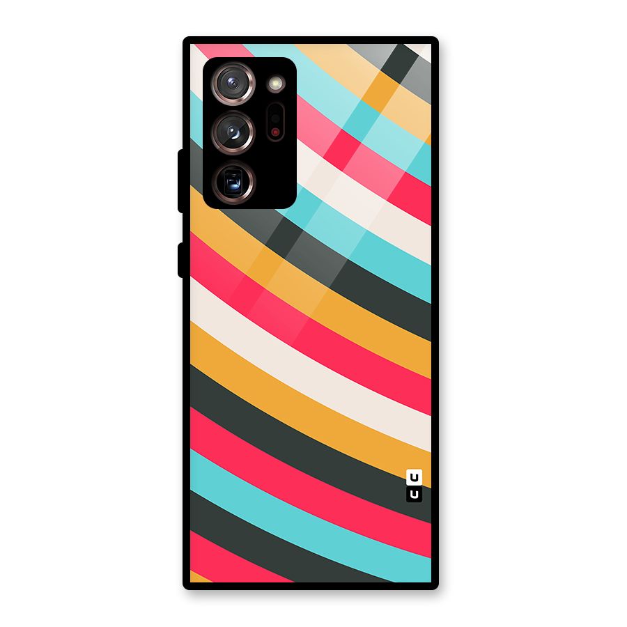 Retro Style Minimal Curves Glass Back Case for Galaxy Note 20 Ultra