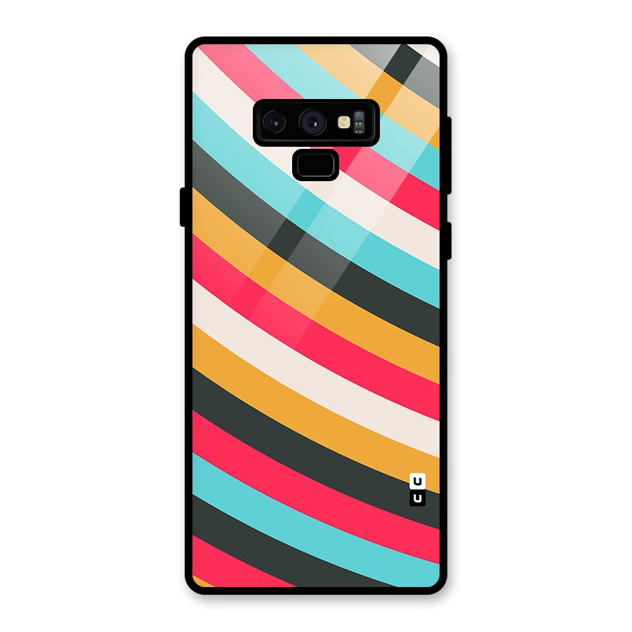 Retro Style Minimal Curves Glass Back Case for Galaxy Note 9