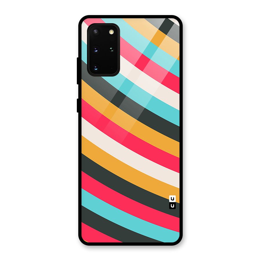 Retro Style Minimal Curves Glass Back Case for Galaxy S20 Plus