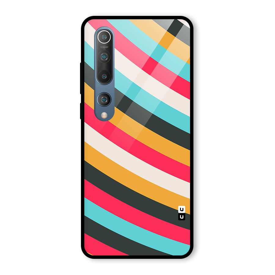 Retro Style Minimal Curves Glass Back Case for Mi 10