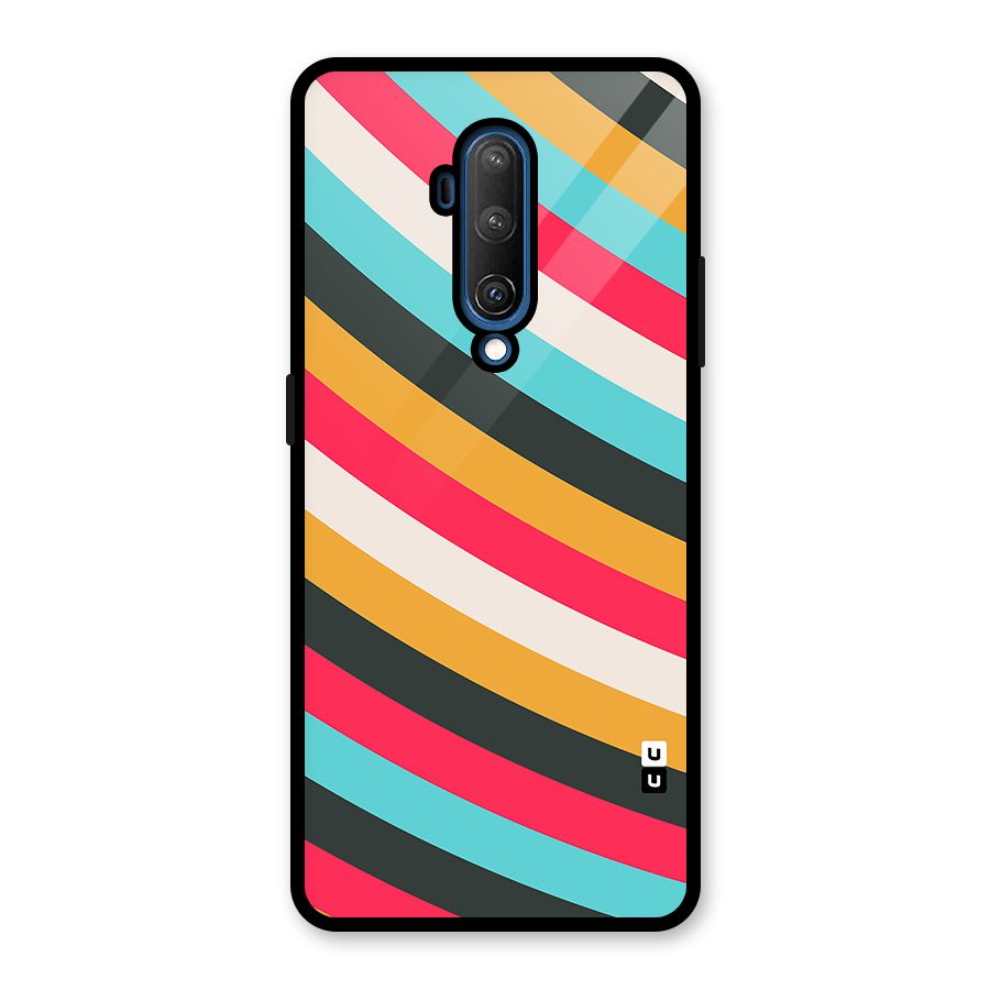 Retro Style Minimal Curves Glass Back Case for OnePlus 7T Pro