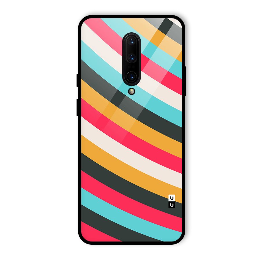Retro Style Minimal Curves Glass Back Case for OnePlus 7 Pro