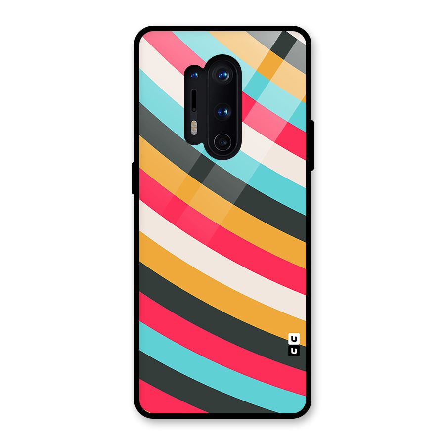 Retro Style Minimal Curves Glass Back Case for OnePlus 8 Pro