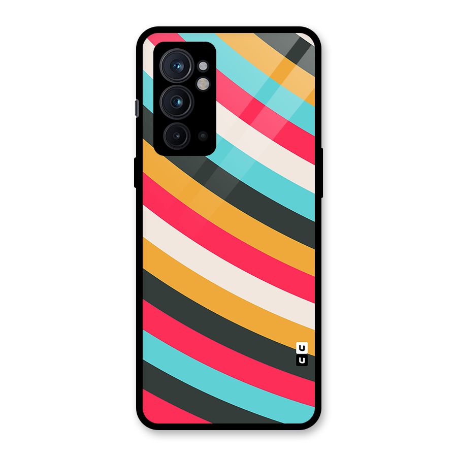Retro Style Minimal Curves Glass Back Case for OnePlus 9RT 5G