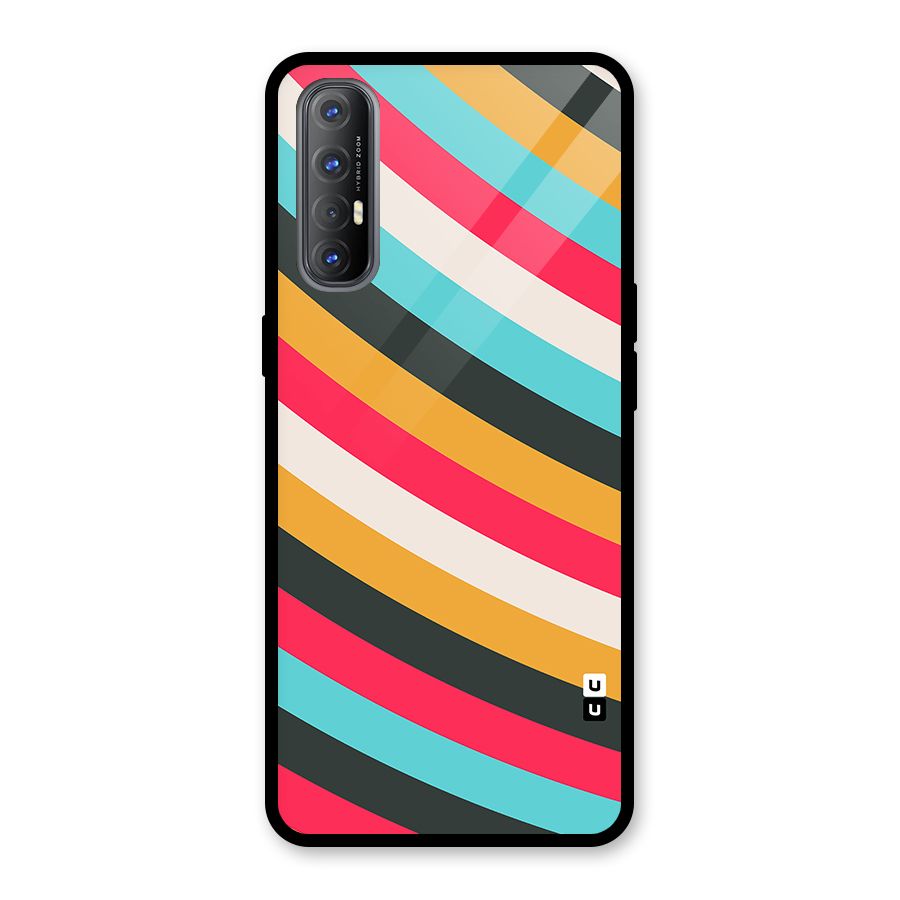 Retro Style Minimal Curves Glass Back Case for Oppo Reno3 Pro