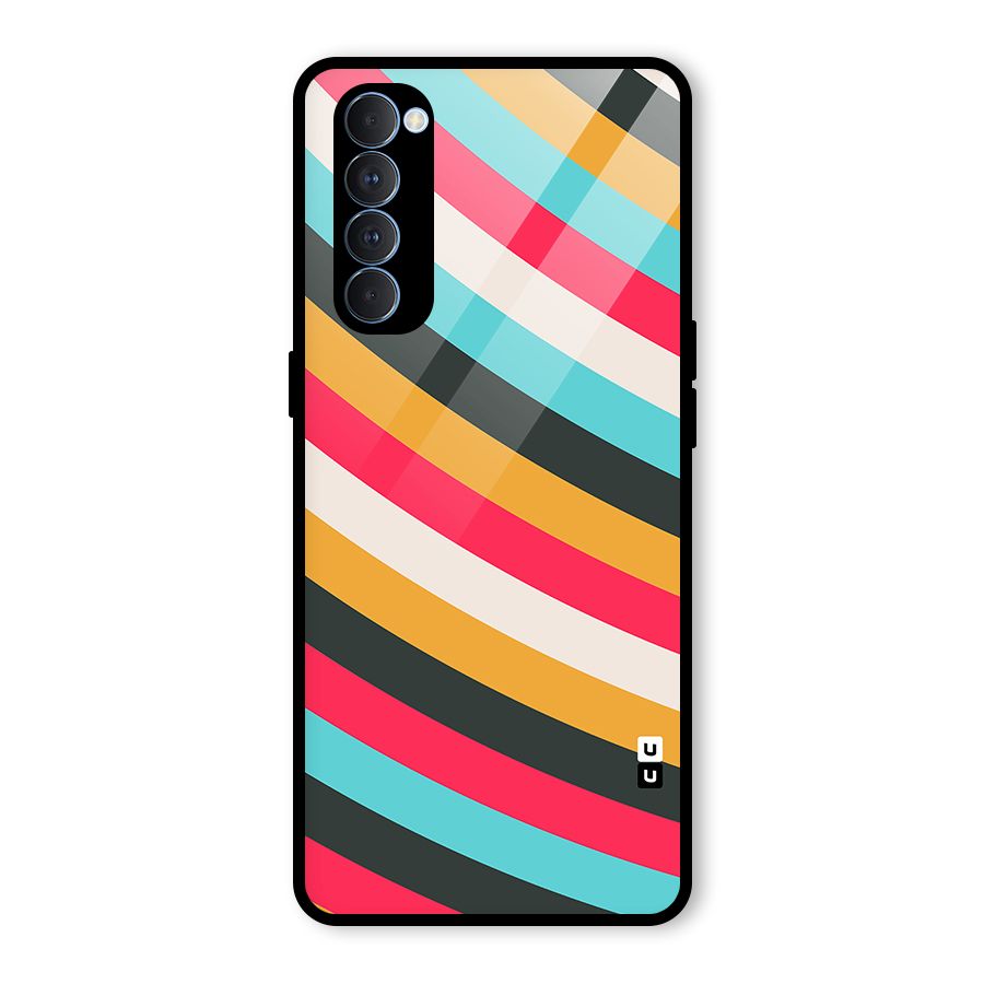 Retro Style Minimal Curves Glass Back Case for Oppo Reno4 Pro