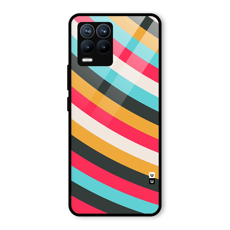 Retro Style Minimal Curves Glass Back Case for Realme 8 Pro
