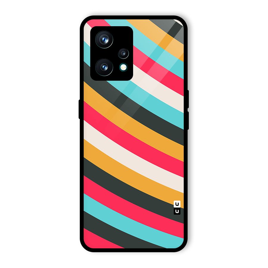 Retro Style Minimal Curves Glass Back Case for Realme 9 Pro Plus 5G