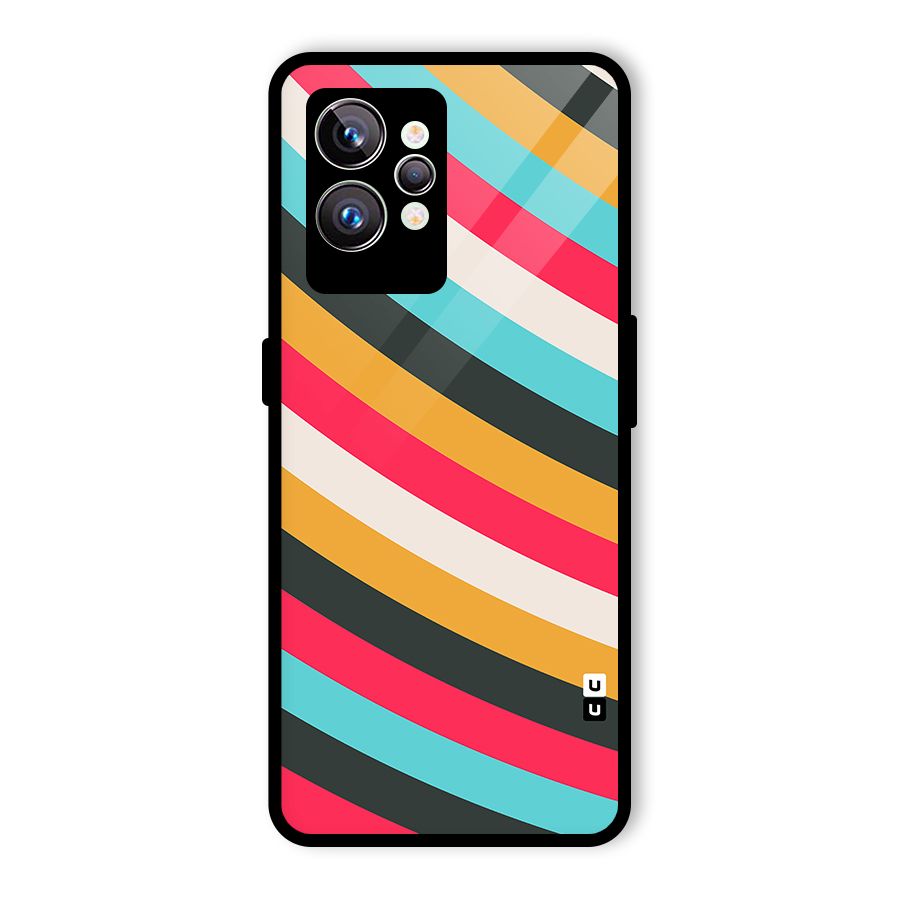 Retro Style Minimal Curves Glass Back Case for Realme GT2 Pro