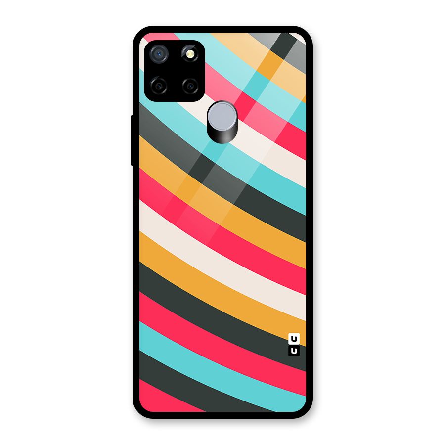 Retro Style Minimal Curves Glass Back Case for Realme Narzo 20