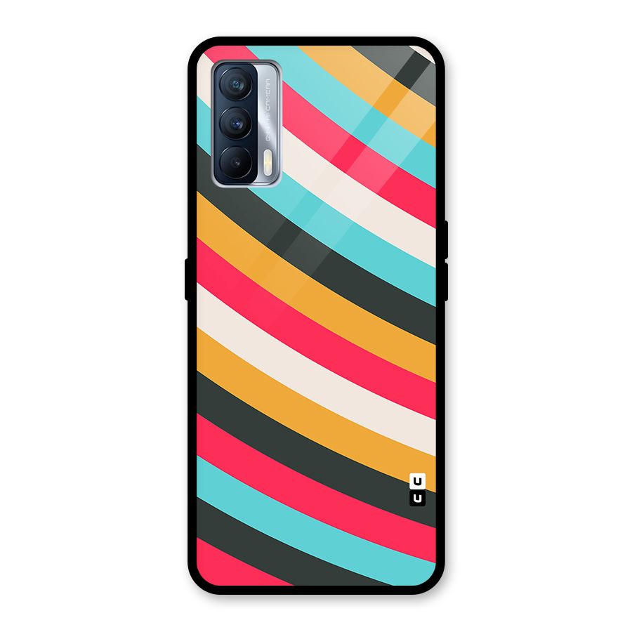 Retro Style Minimal Curves Glass Back Case for Realme X7